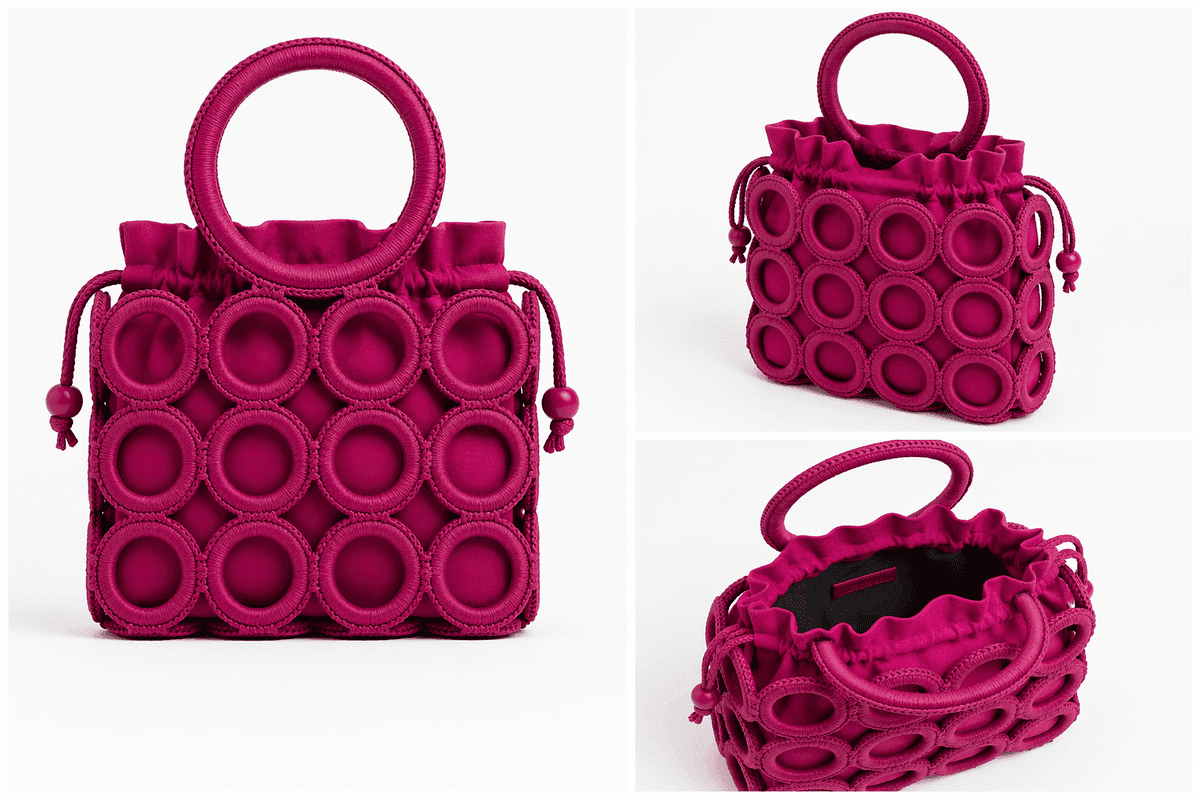 Fuchsia Halo Statement Bag