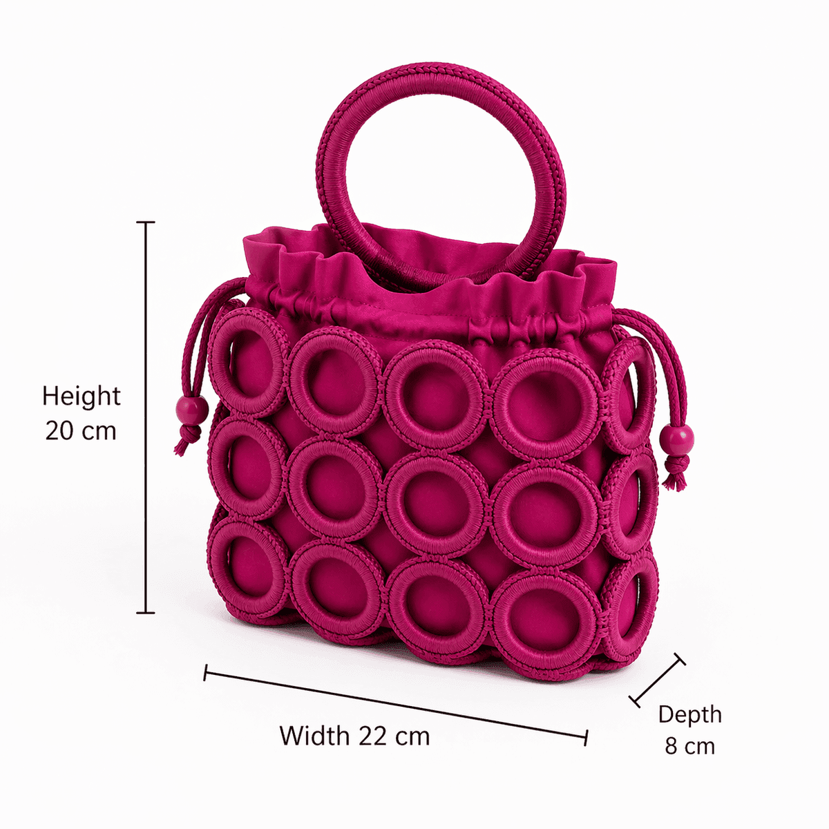 Fuchsia Halo Statement Bag
