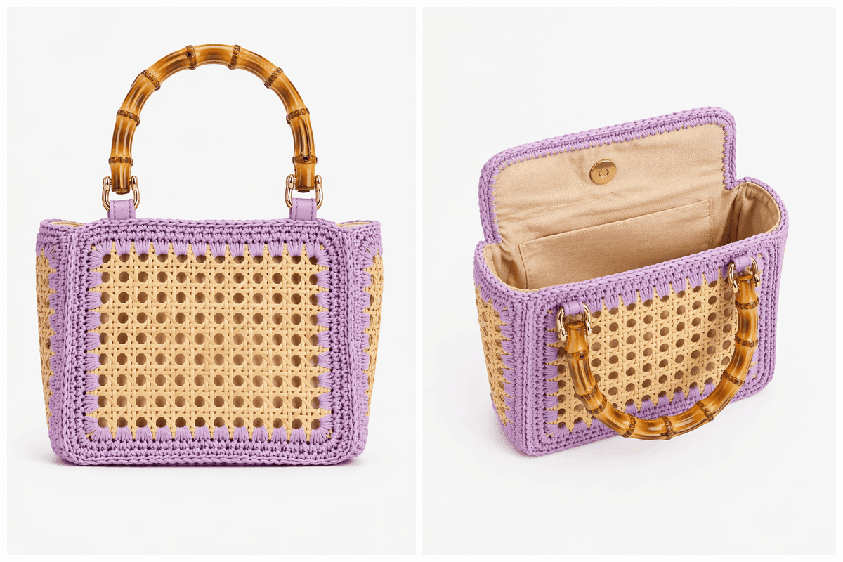 Lavender Cane Luxe Tote