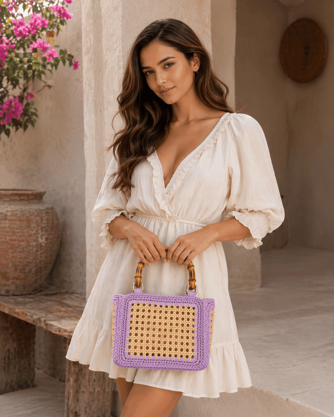 Lavender Cane Luxe Tote