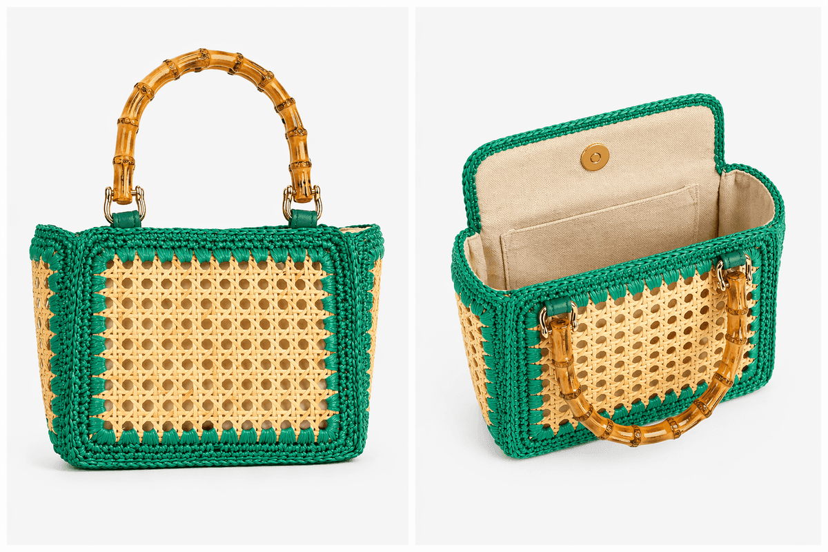 Emerald Cane Luxe Tote