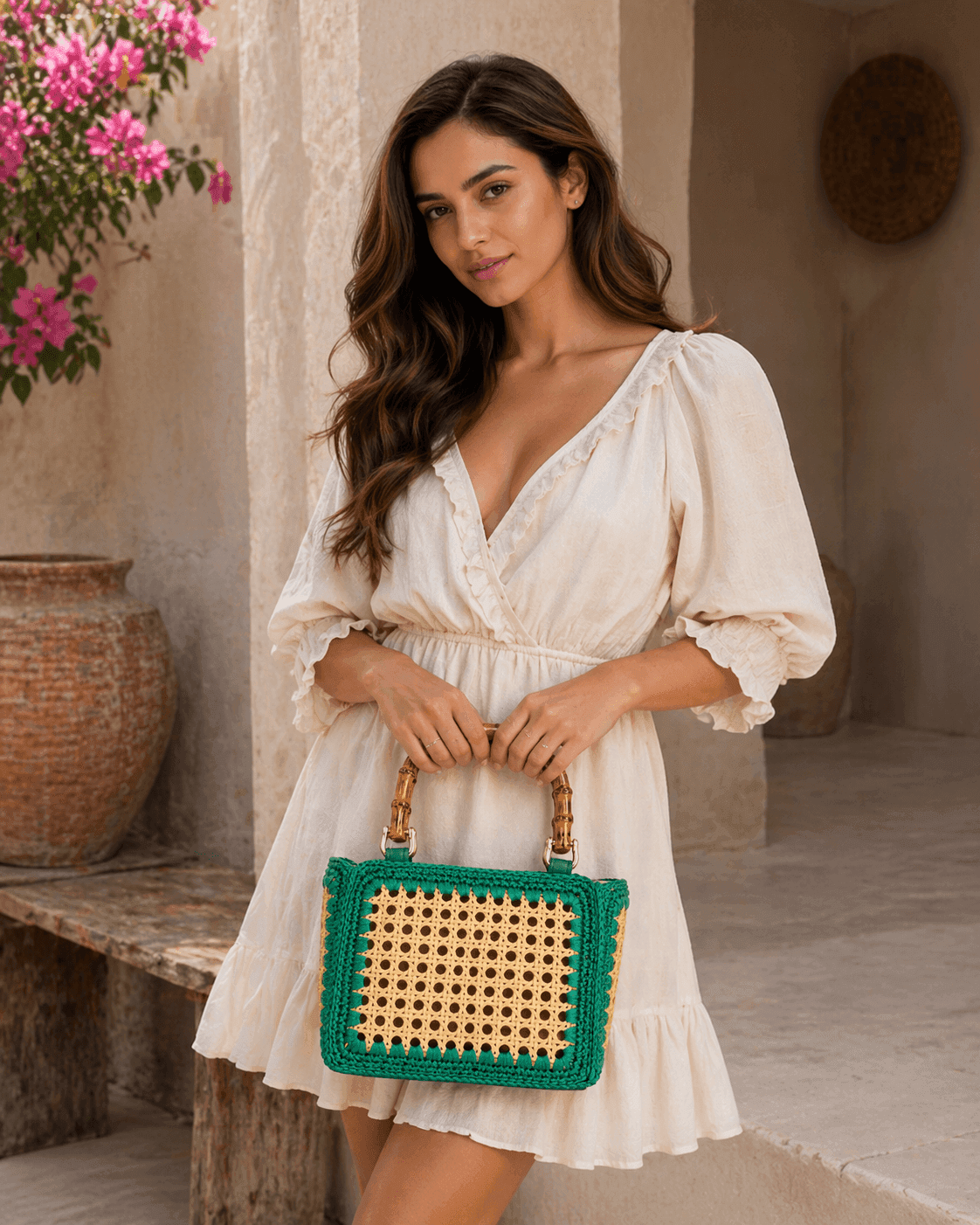 Emerald Cane Luxe Tote