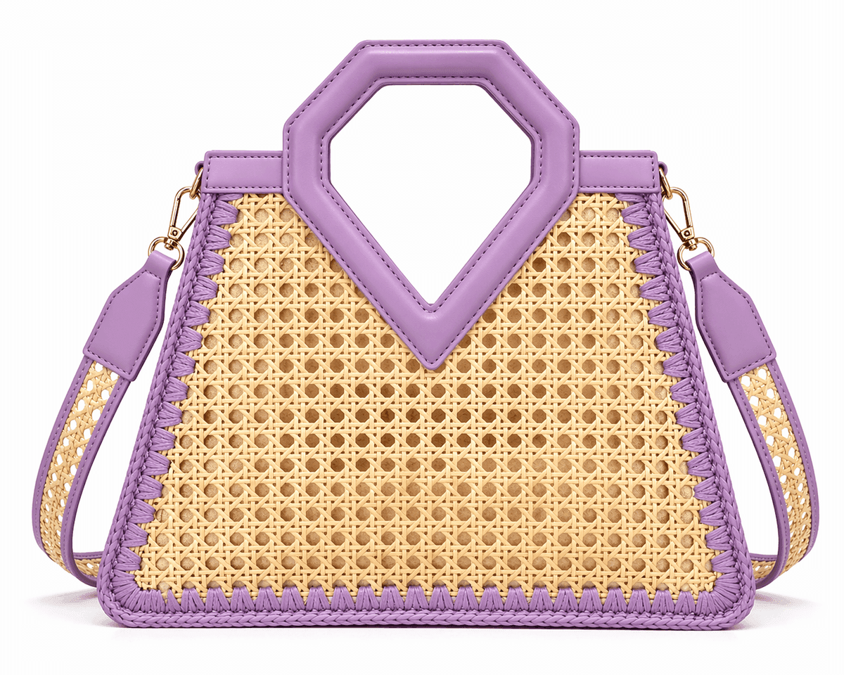 Sky Geo Cane Satchel
