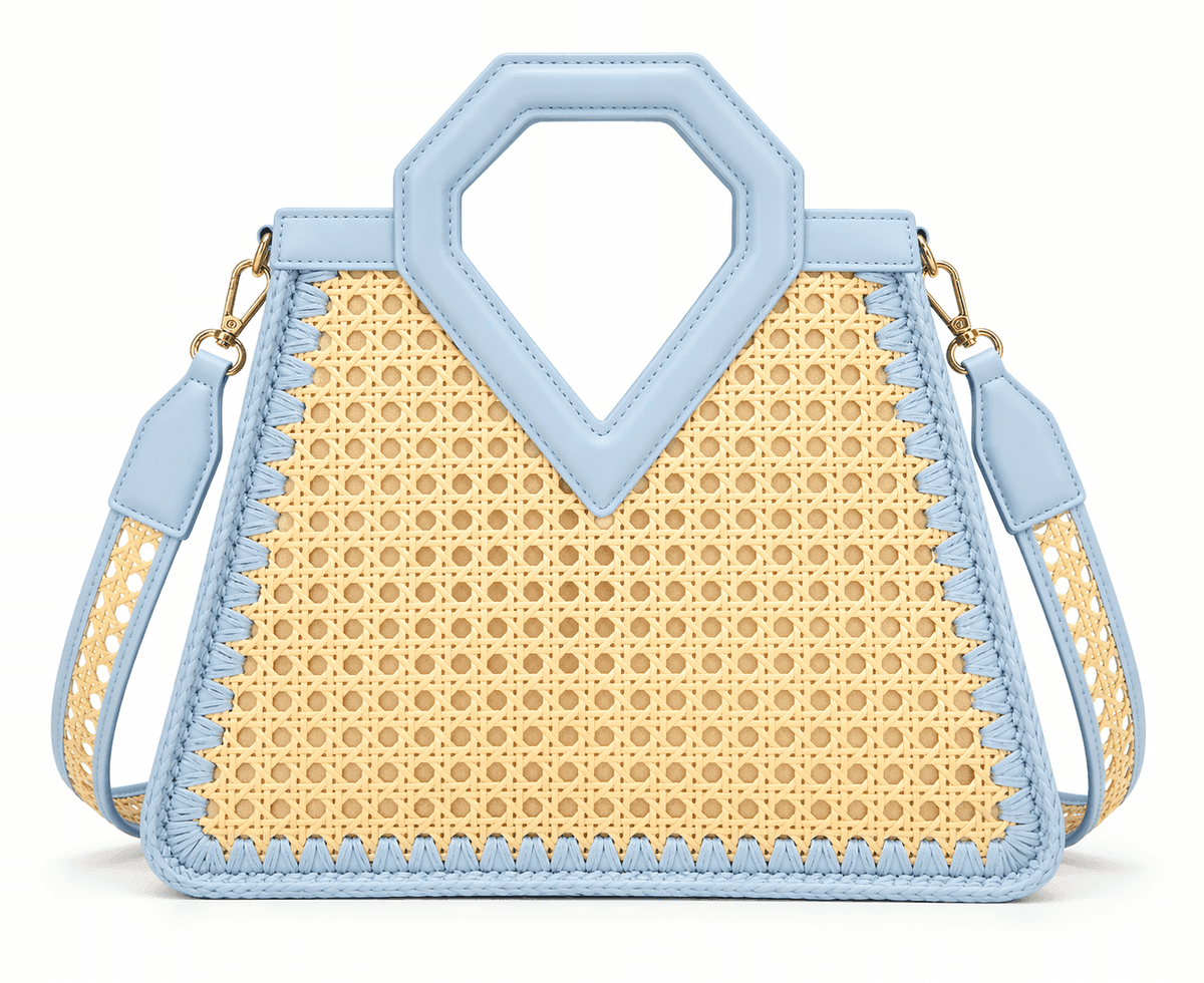 Lavender Geo Cane Satchel