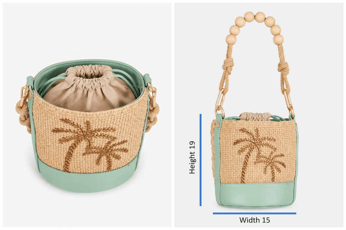 Palm Breeze Bucket Bag
