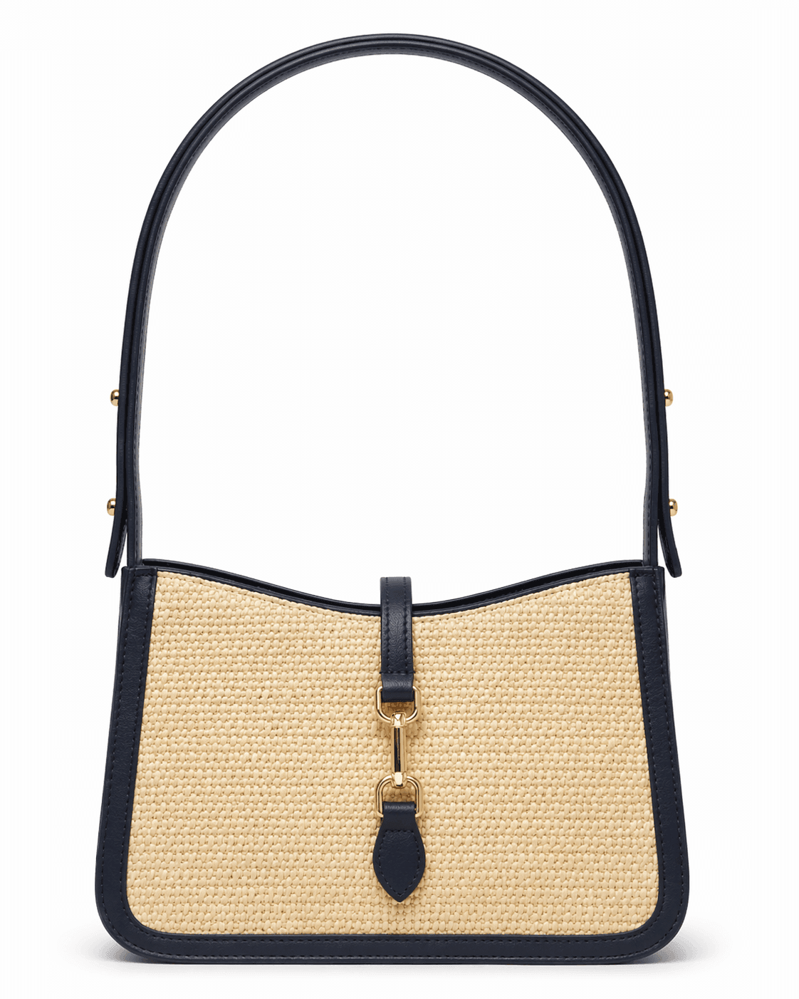 Coral Raffia Shoulder Bag