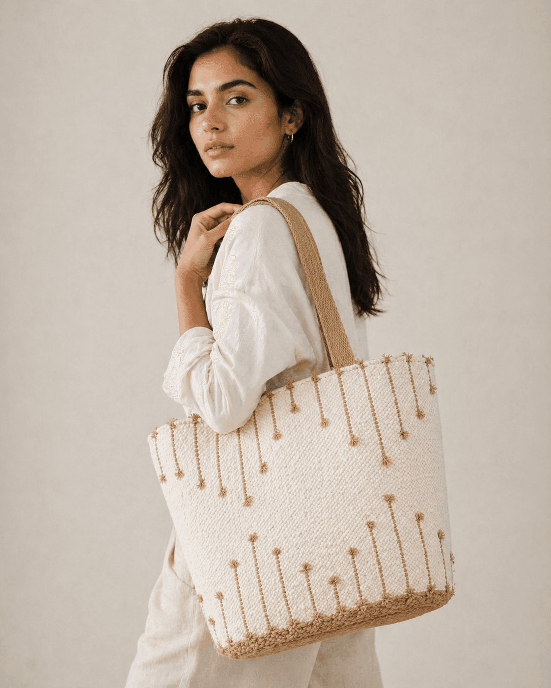 Natural Tassel Eco Tote