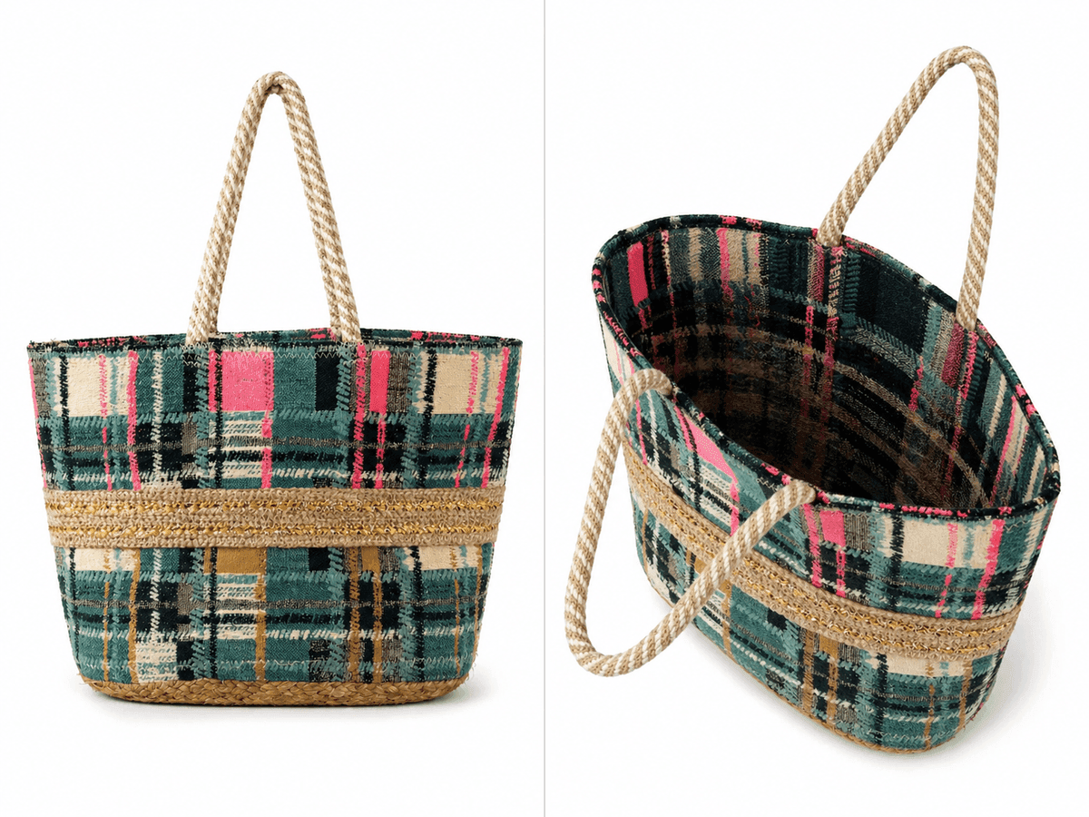 Plaid Weave Eco Tote