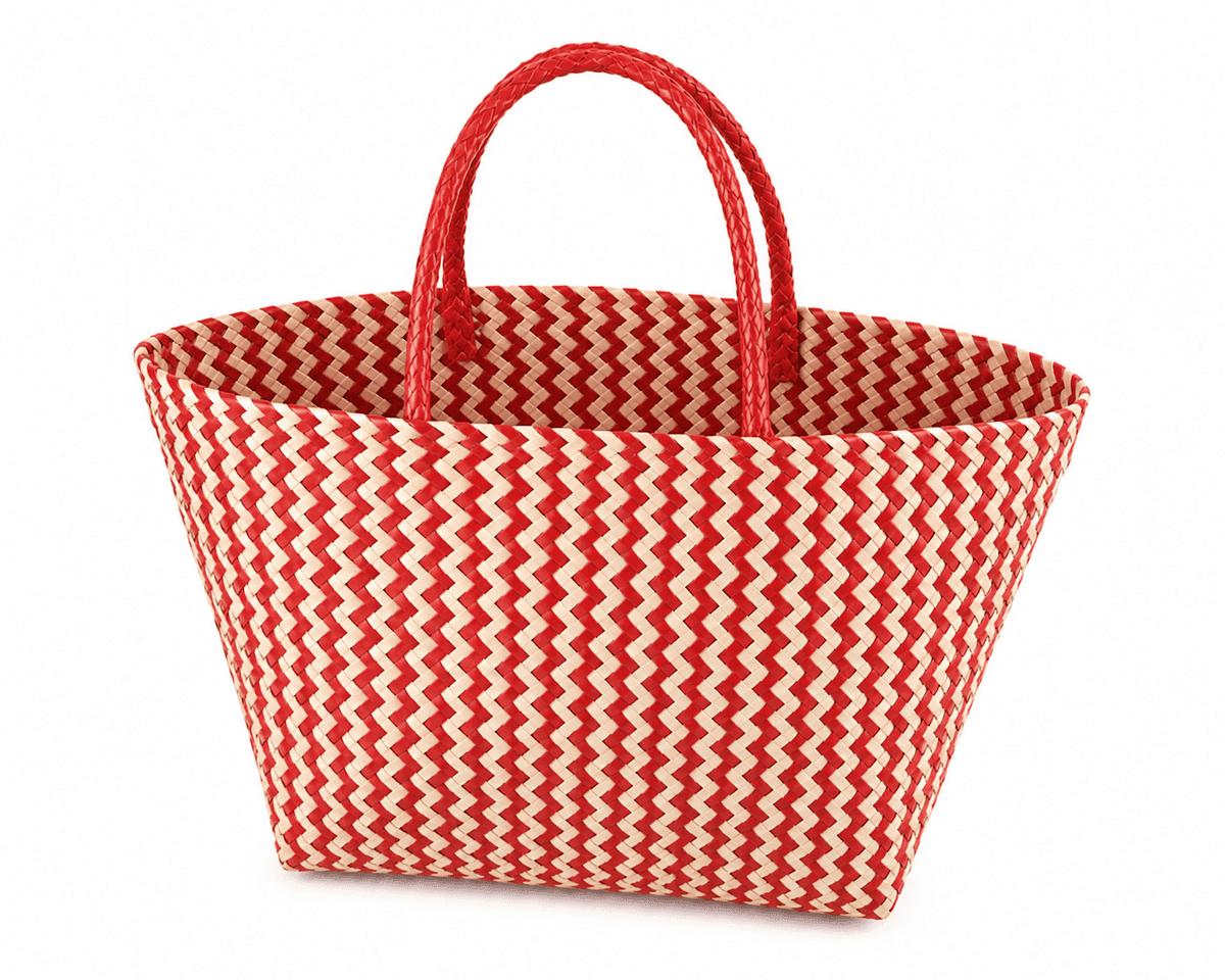 Crimson Chevron Utility Tote