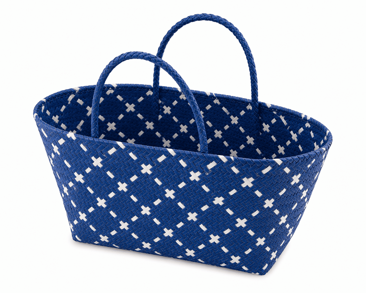 Indigo Weave Utility Tote
