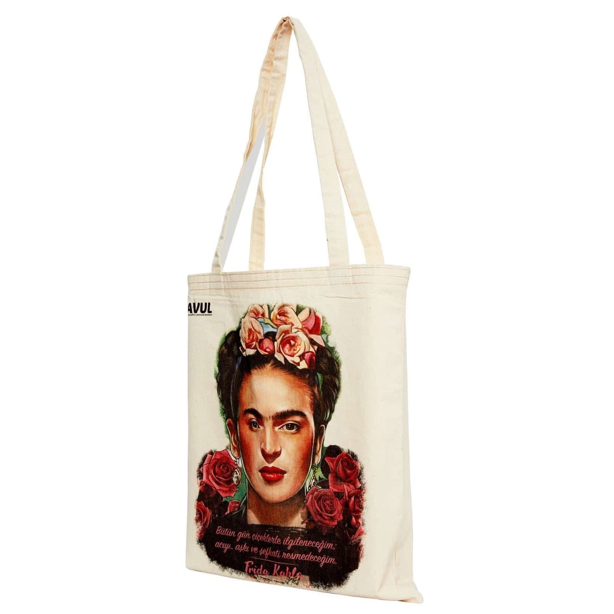 Frida Bloom Canvas Tote