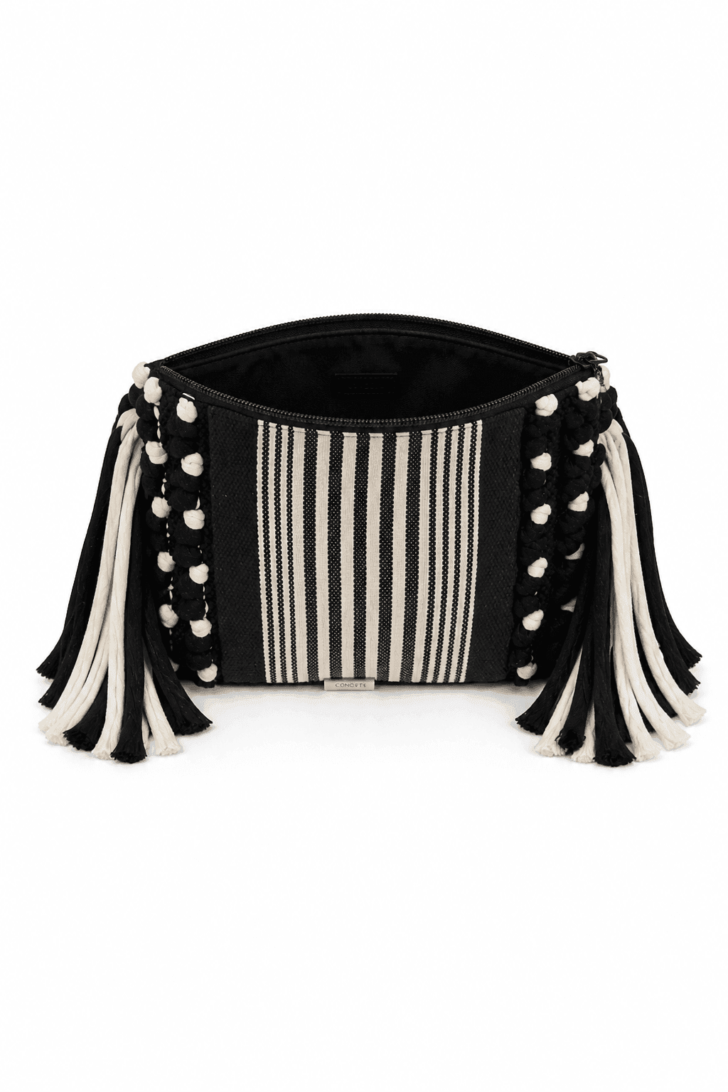 Noir Tassel Handwoven Clutch