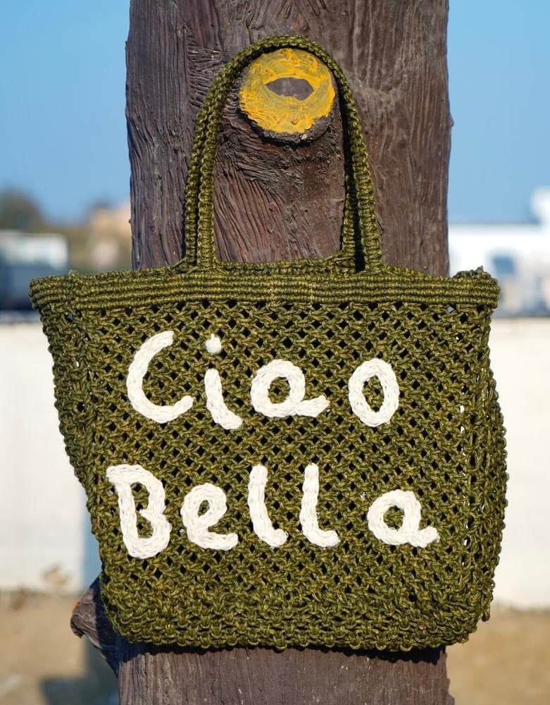 Ciao Bella Handwoven Jute Tote