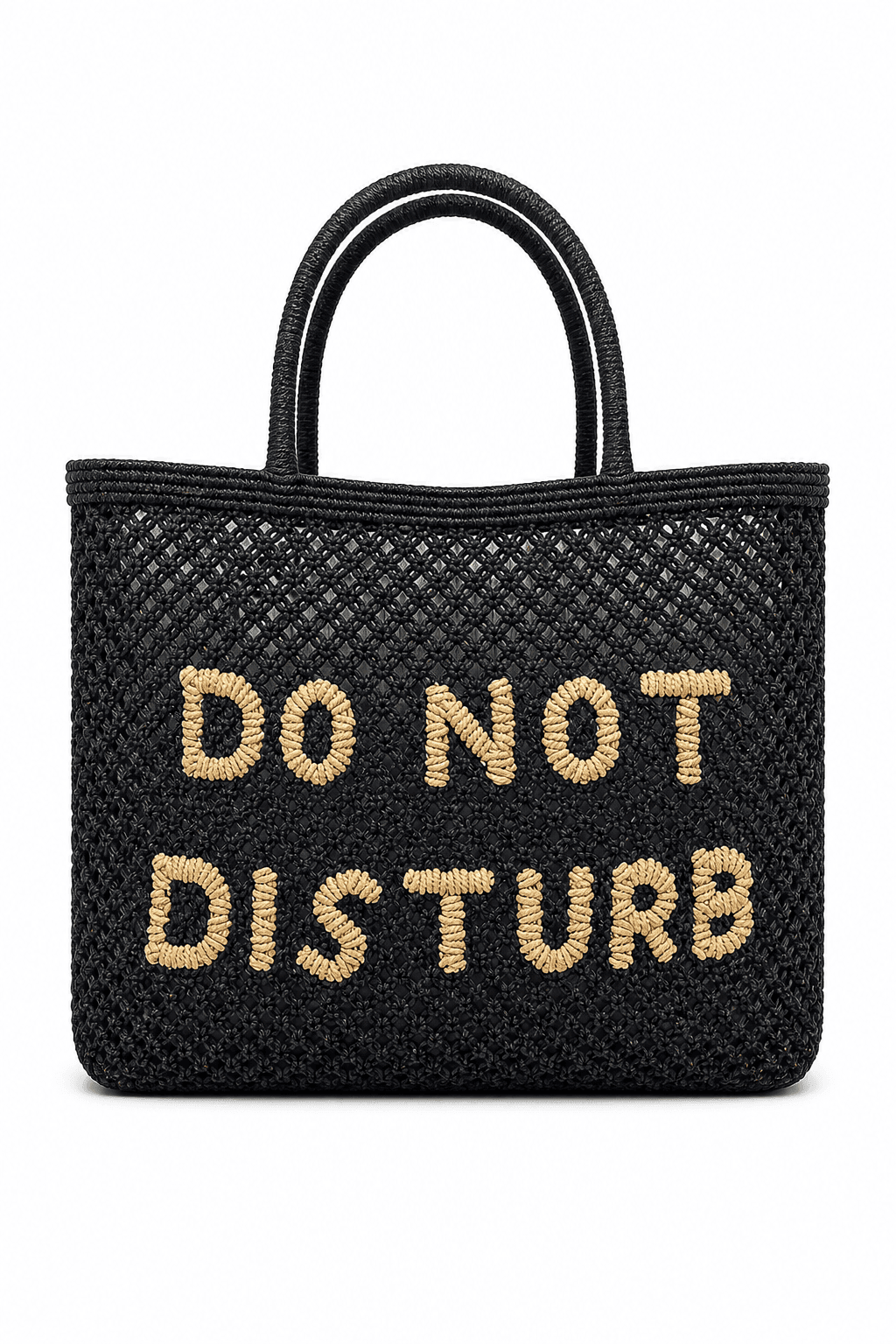 Do Not Disturb Handwoven Jute Tote
