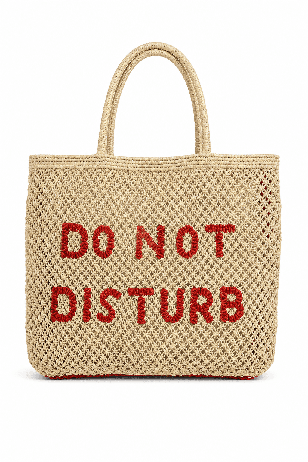 Do Not Disturb Handwoven Jute Tote