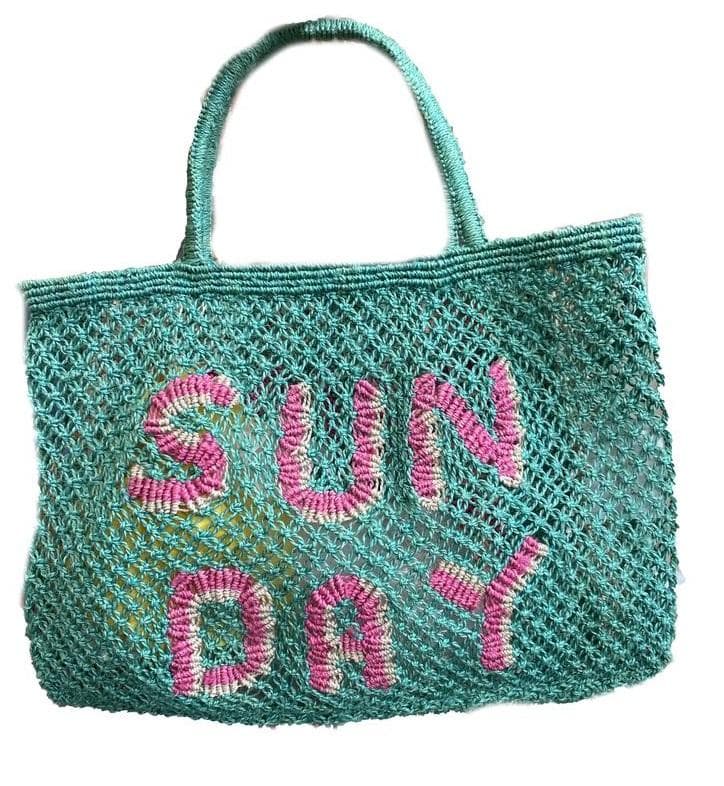 Coastal Sunshine Jute Tote