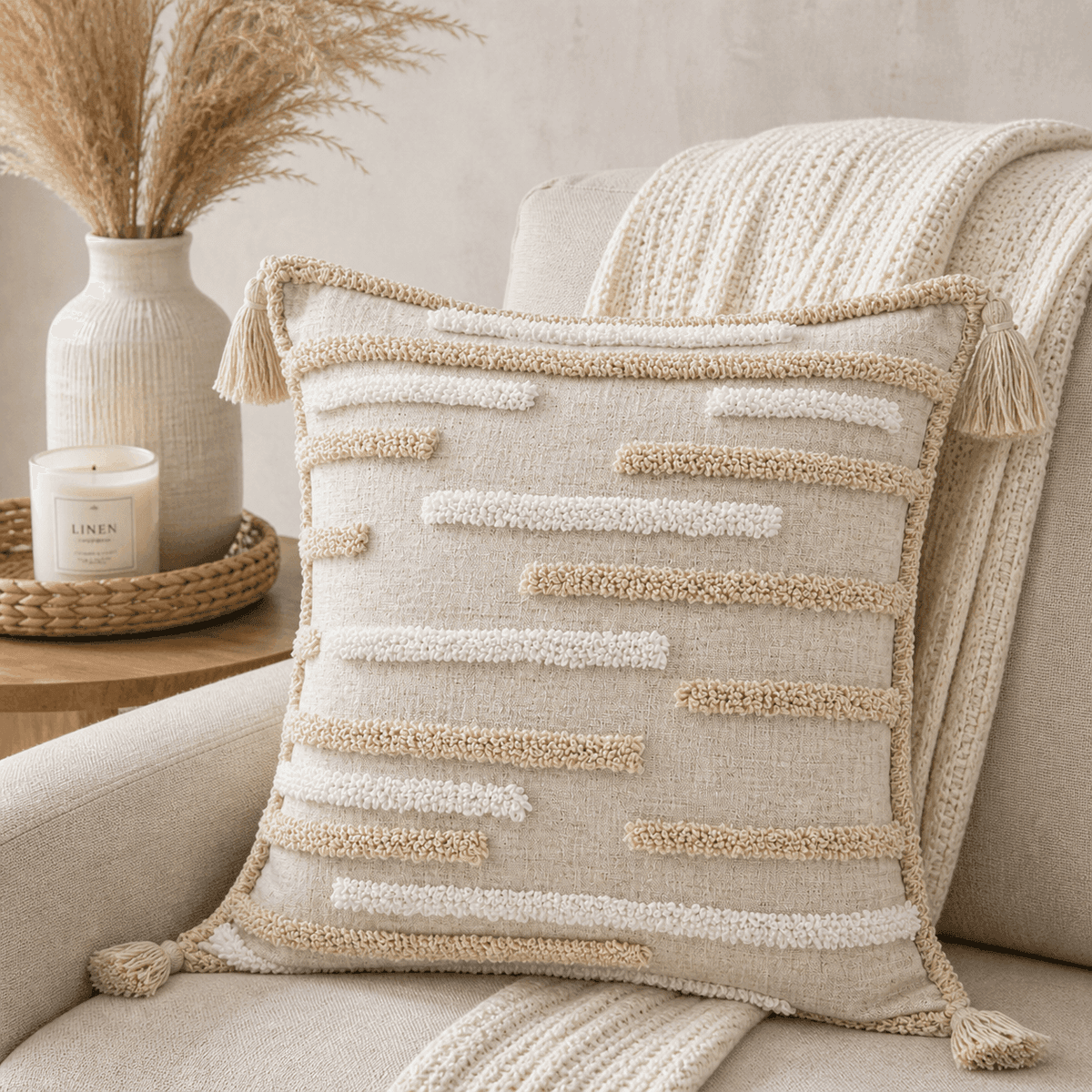 Nordic Lines Textured Cushion Cover