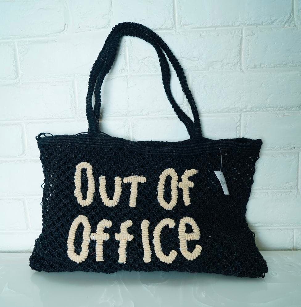 Out Of Office Jute Tote Bag