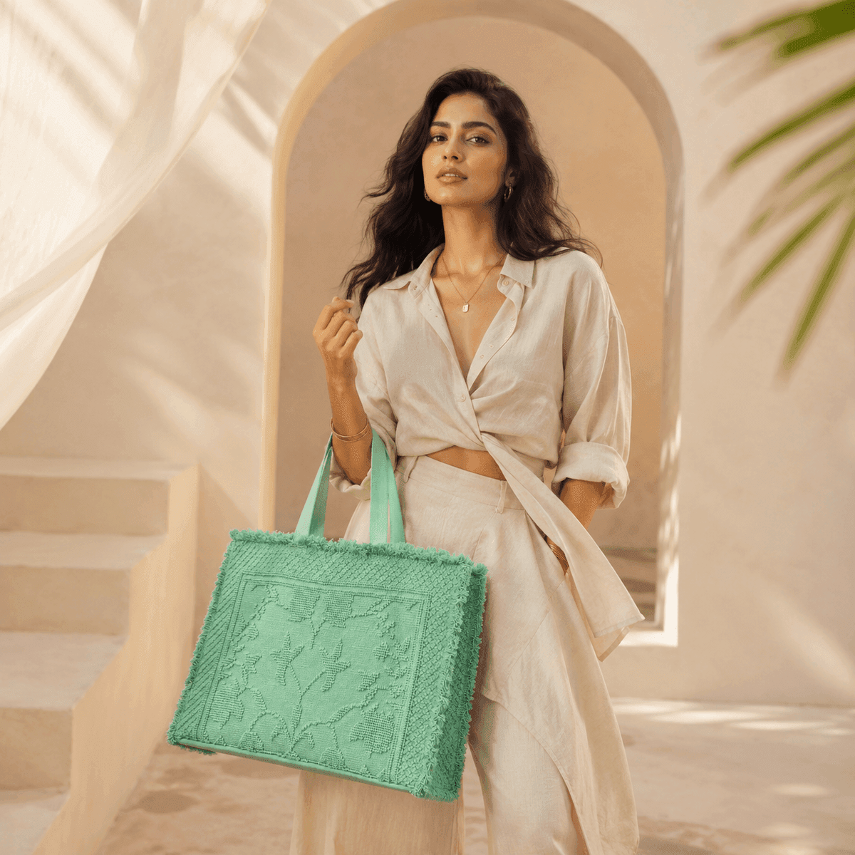 Jacquard Resort Tote