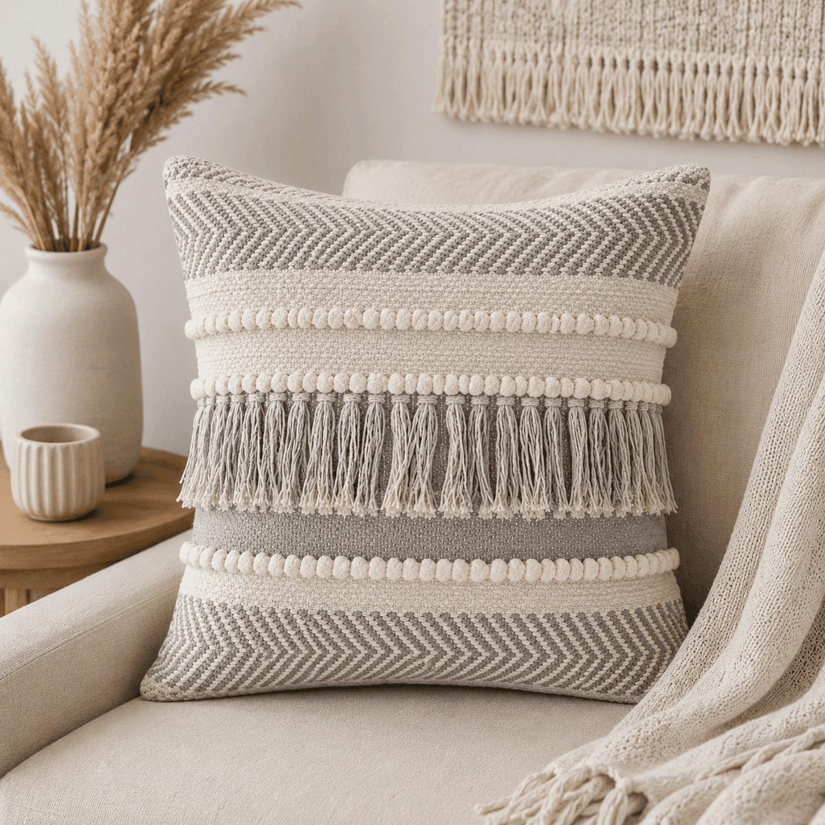 Nordic Fringe Cushion Cover