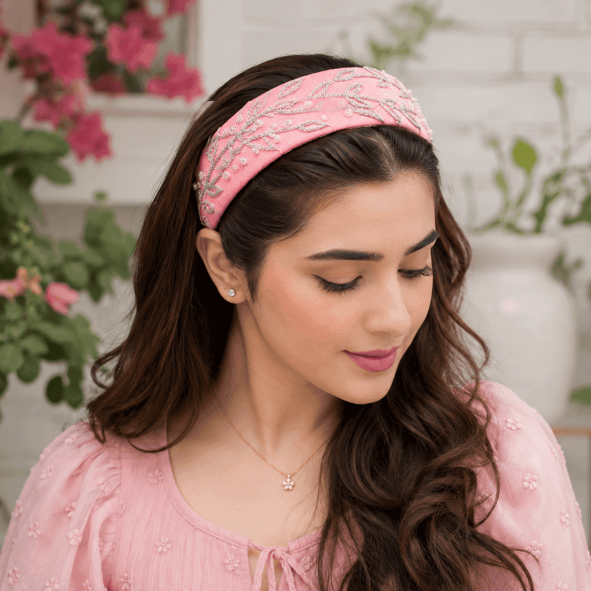 Blush Pearl Vine Headband
