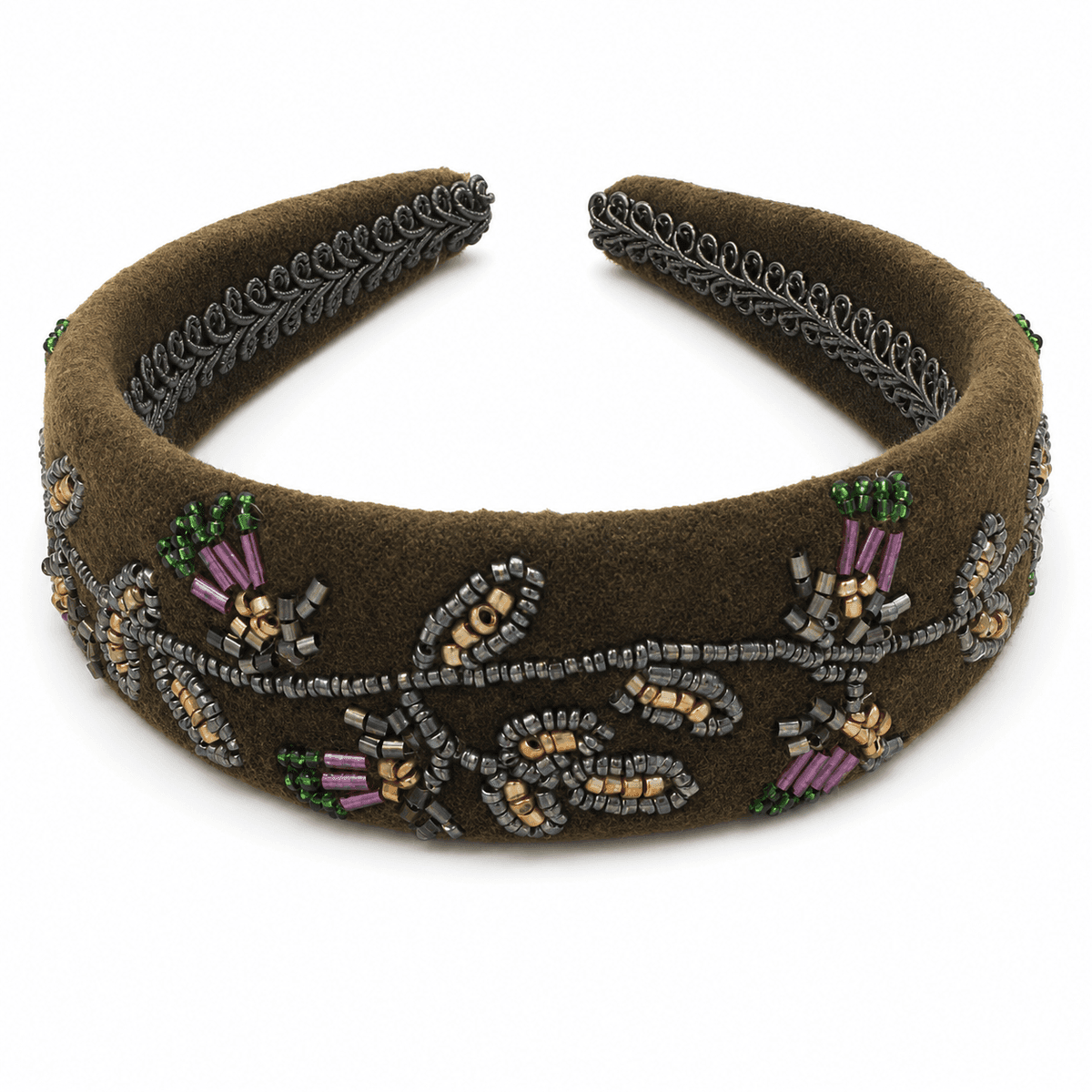 Golden Mocha Beaded Headband