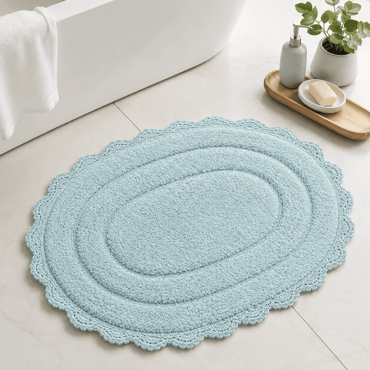 Lace Tufted Bathmat
