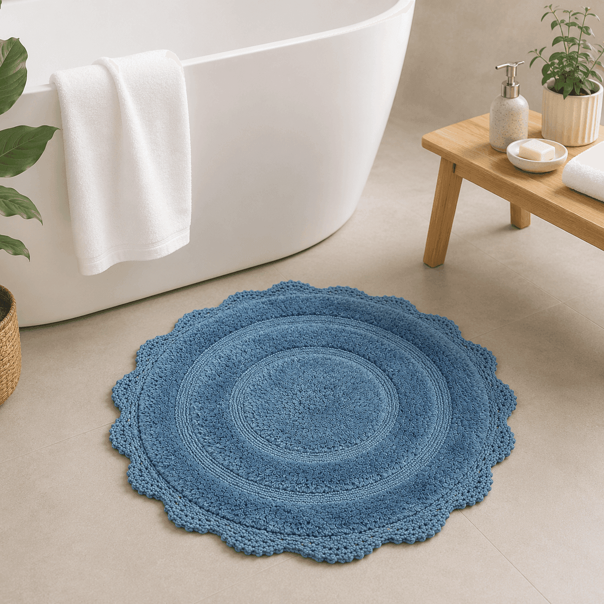 Lace Round Bathmat