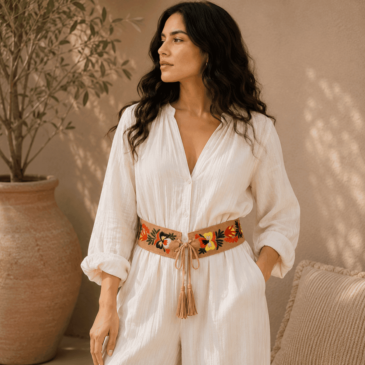 Wildflower Suede Belt