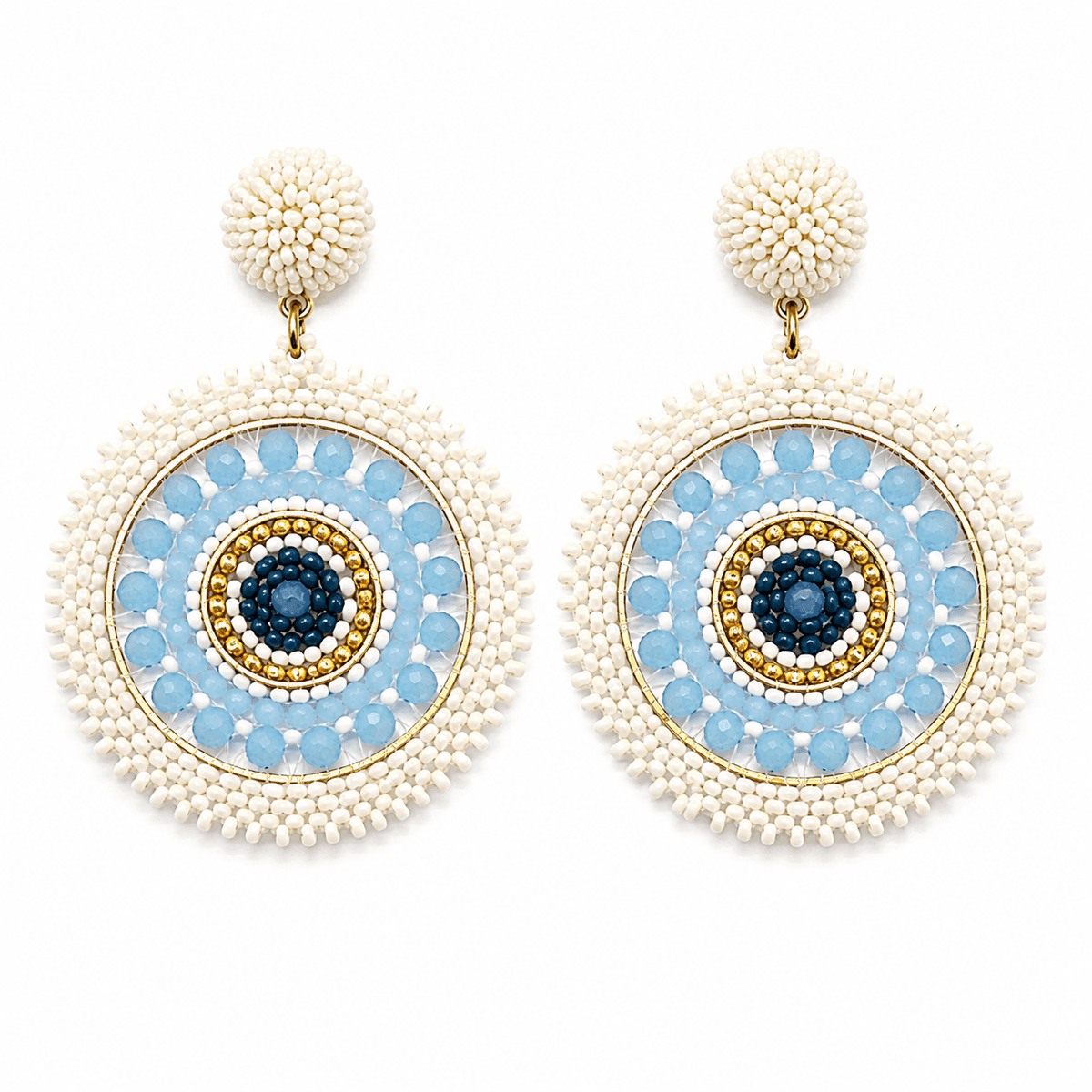 Candy Orbit Beaded Statement Earrings
