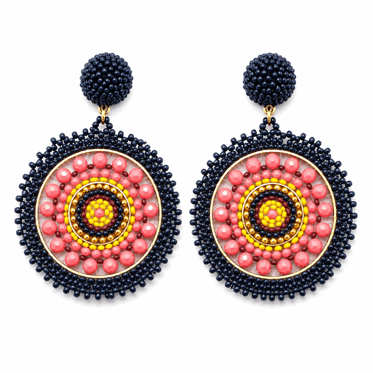 Candy Orbit Beaded Statement Earrings
