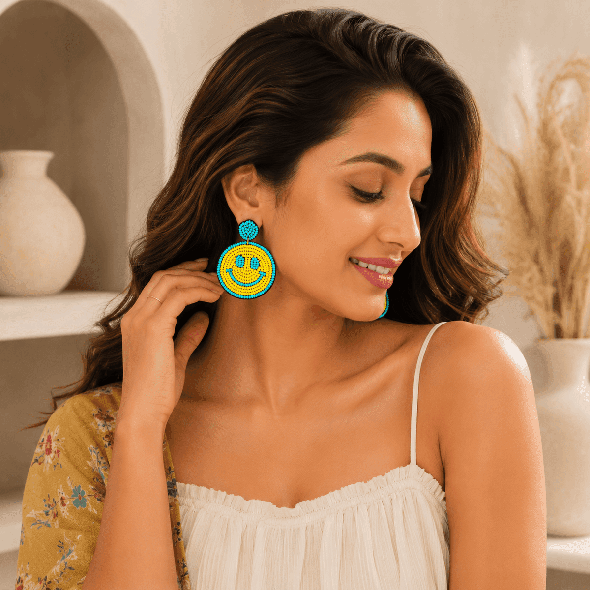 Happy Vibes Smiley Earrings