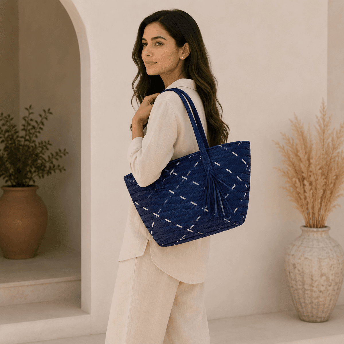 Midnight Palm Mini Tote