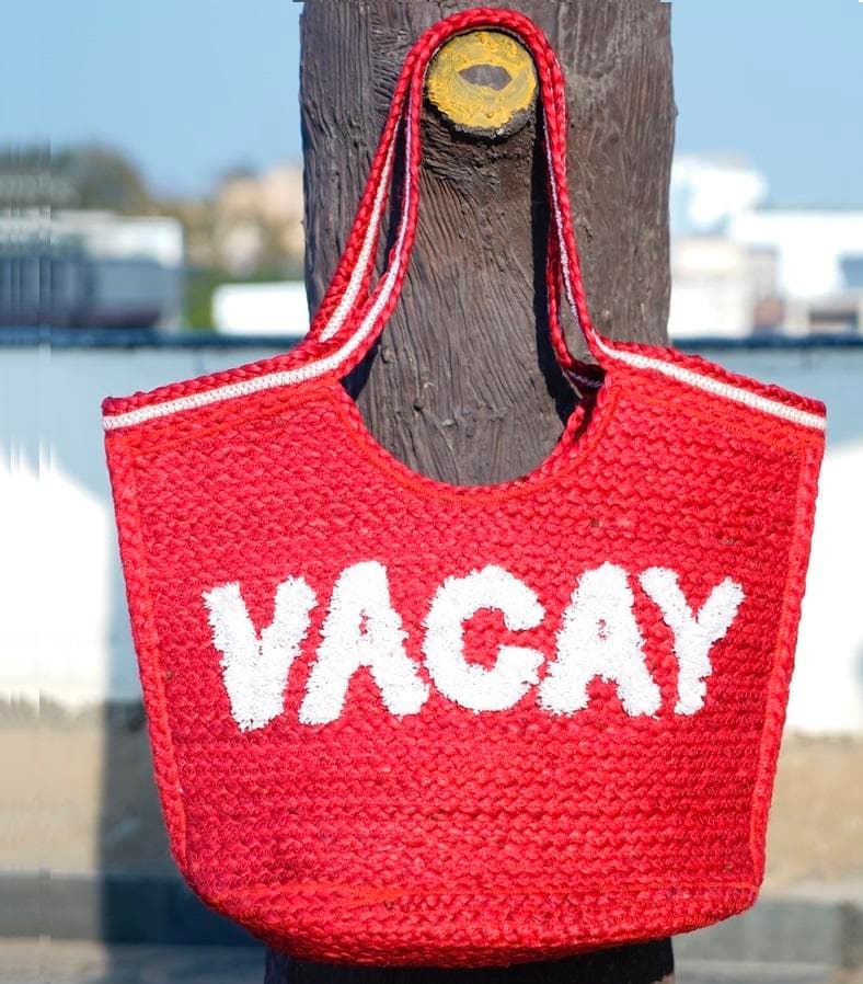 Vacay Crochet Jute Tote