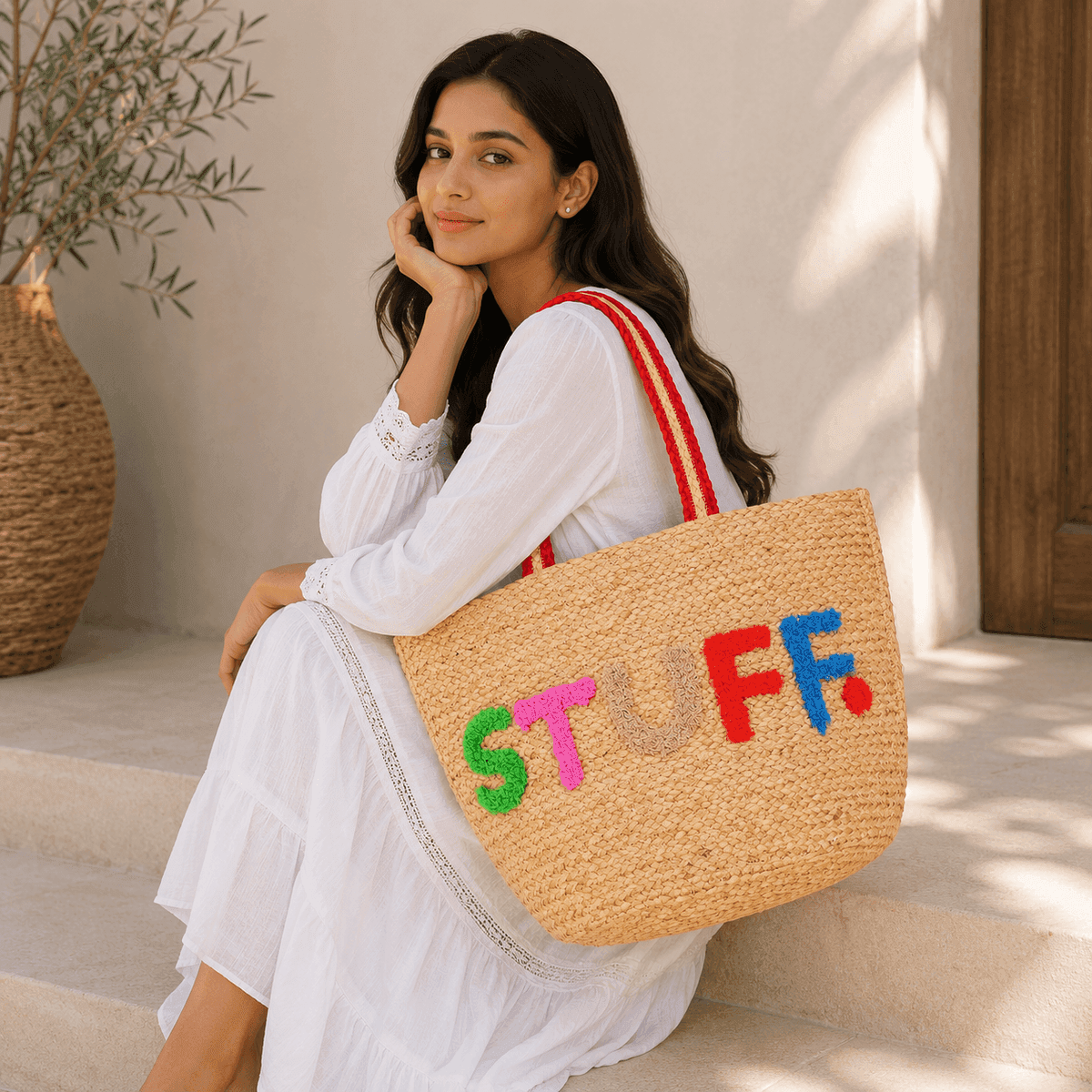 Stuff Jute Beach Tote