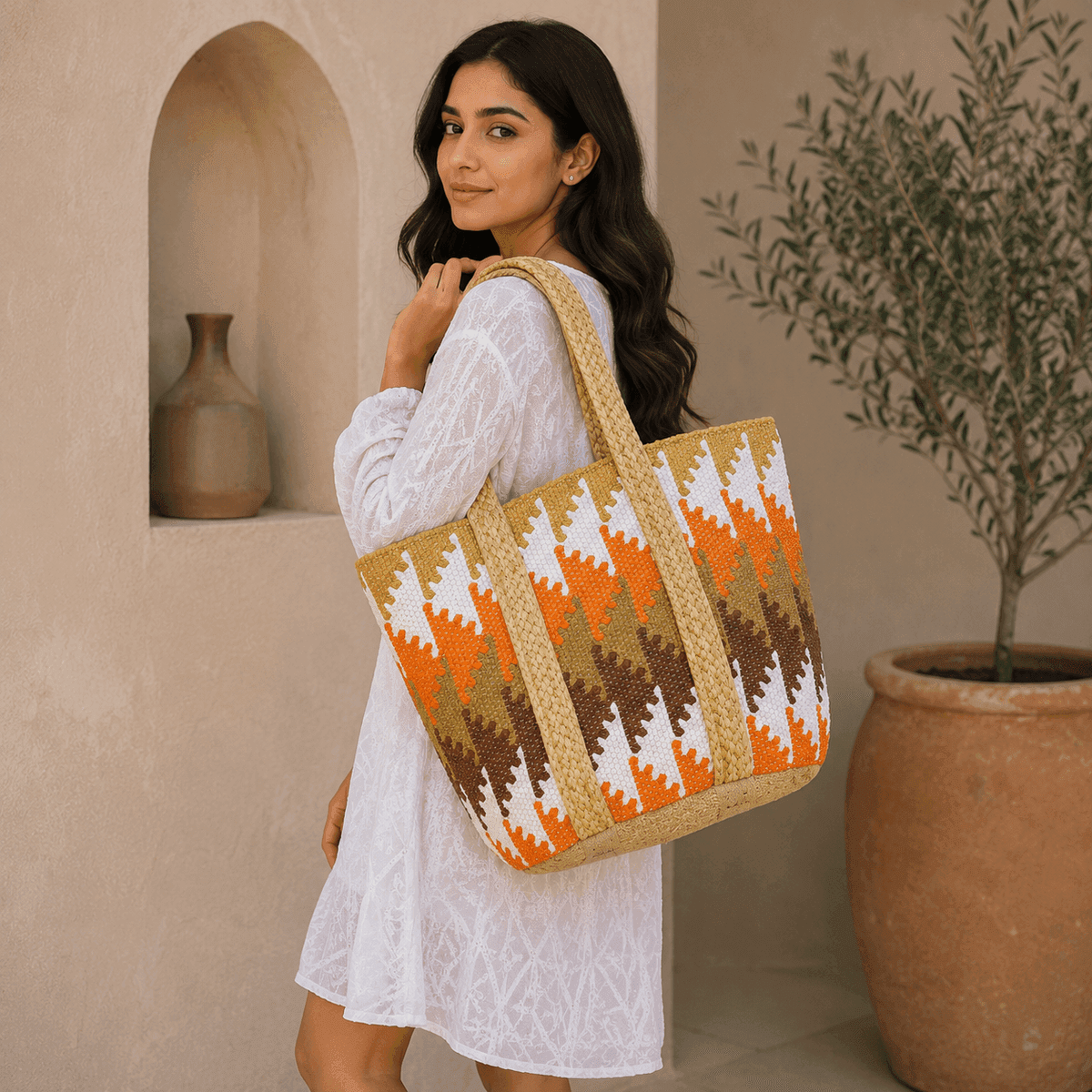 Sunset Terrain Artisan Tote