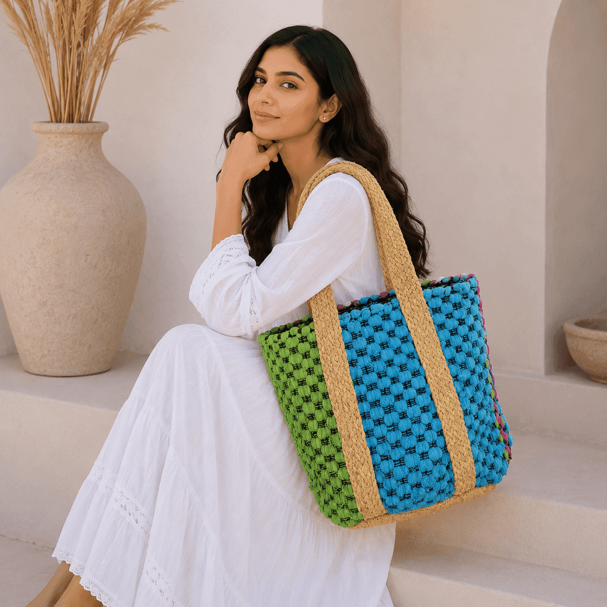 Coastal Pop Artisan Tote