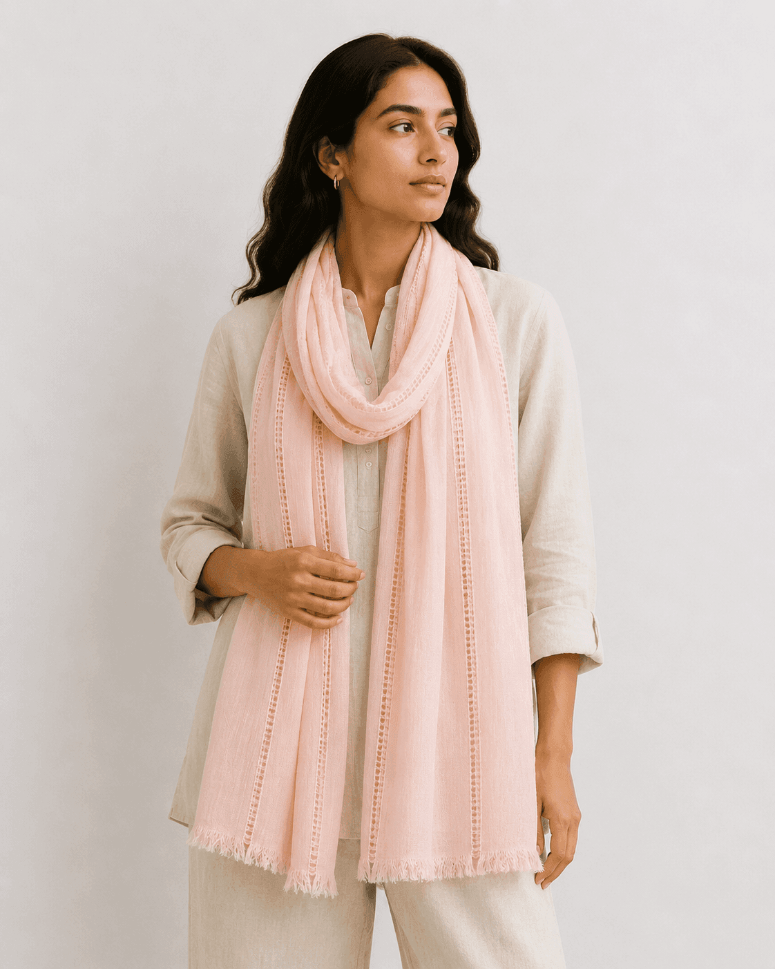 Cotton Viscose Veil Scarf