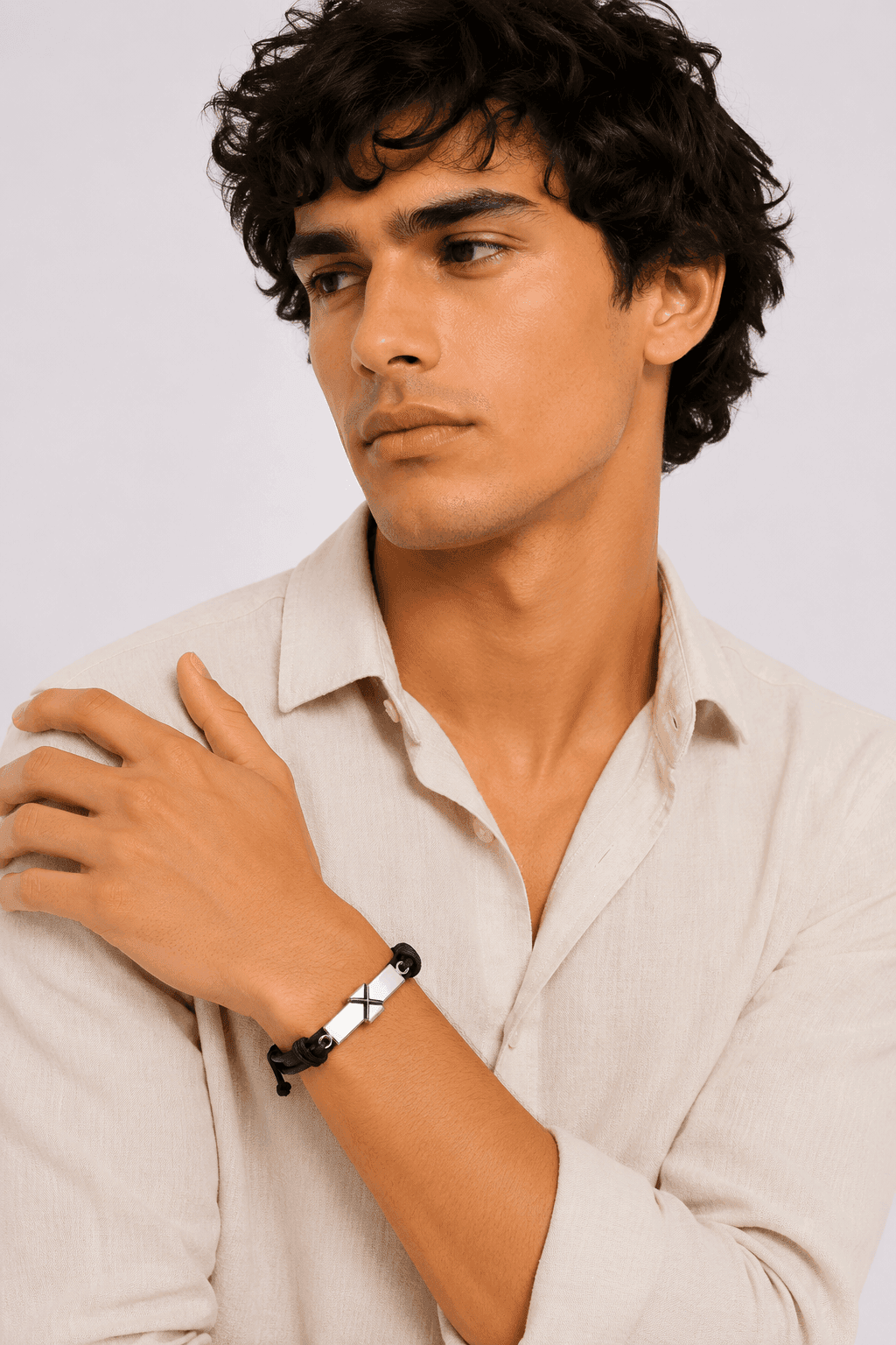 Urban Cross Leather Bracelet