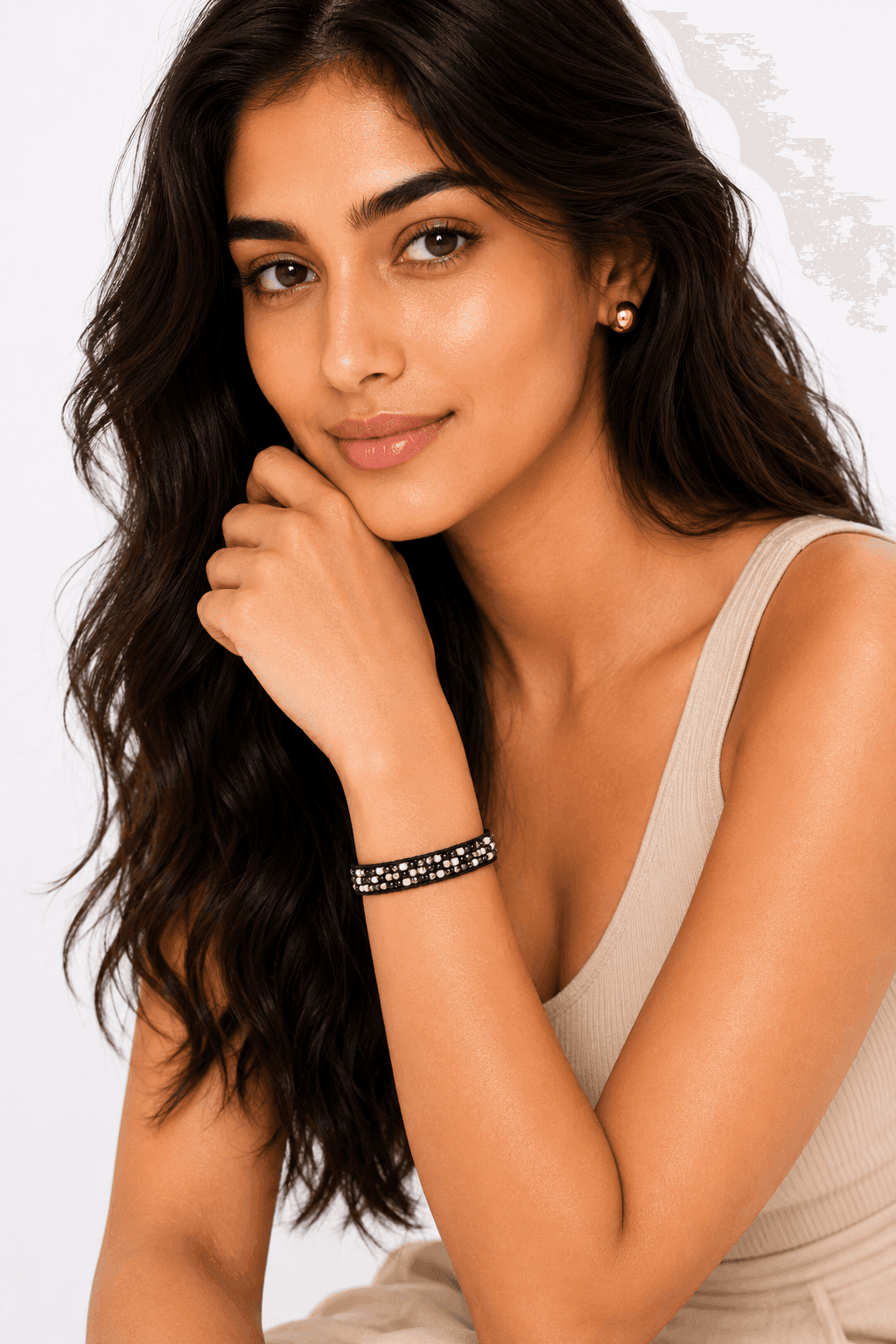 Midnight Pearl Beaded Armband