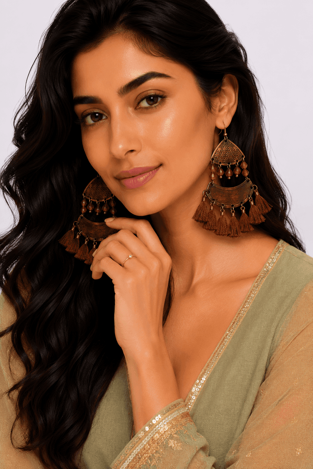 Desert Tassel Statement Earrings