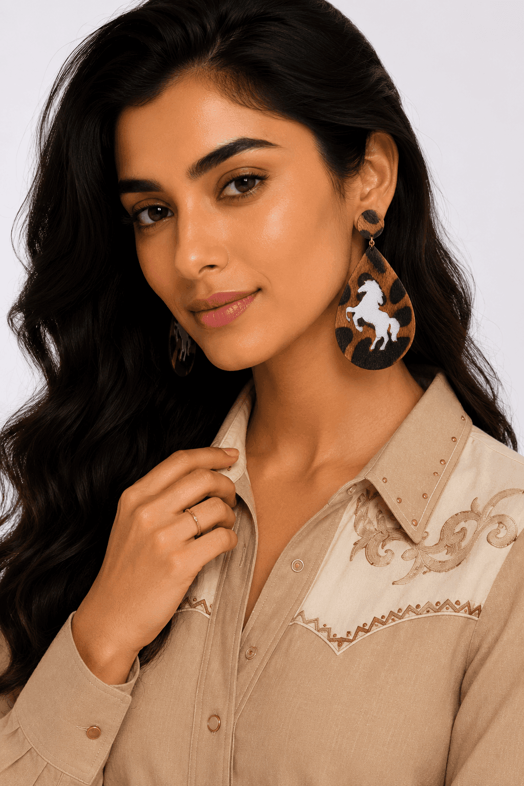Wild Mustang Teardrop Earrings