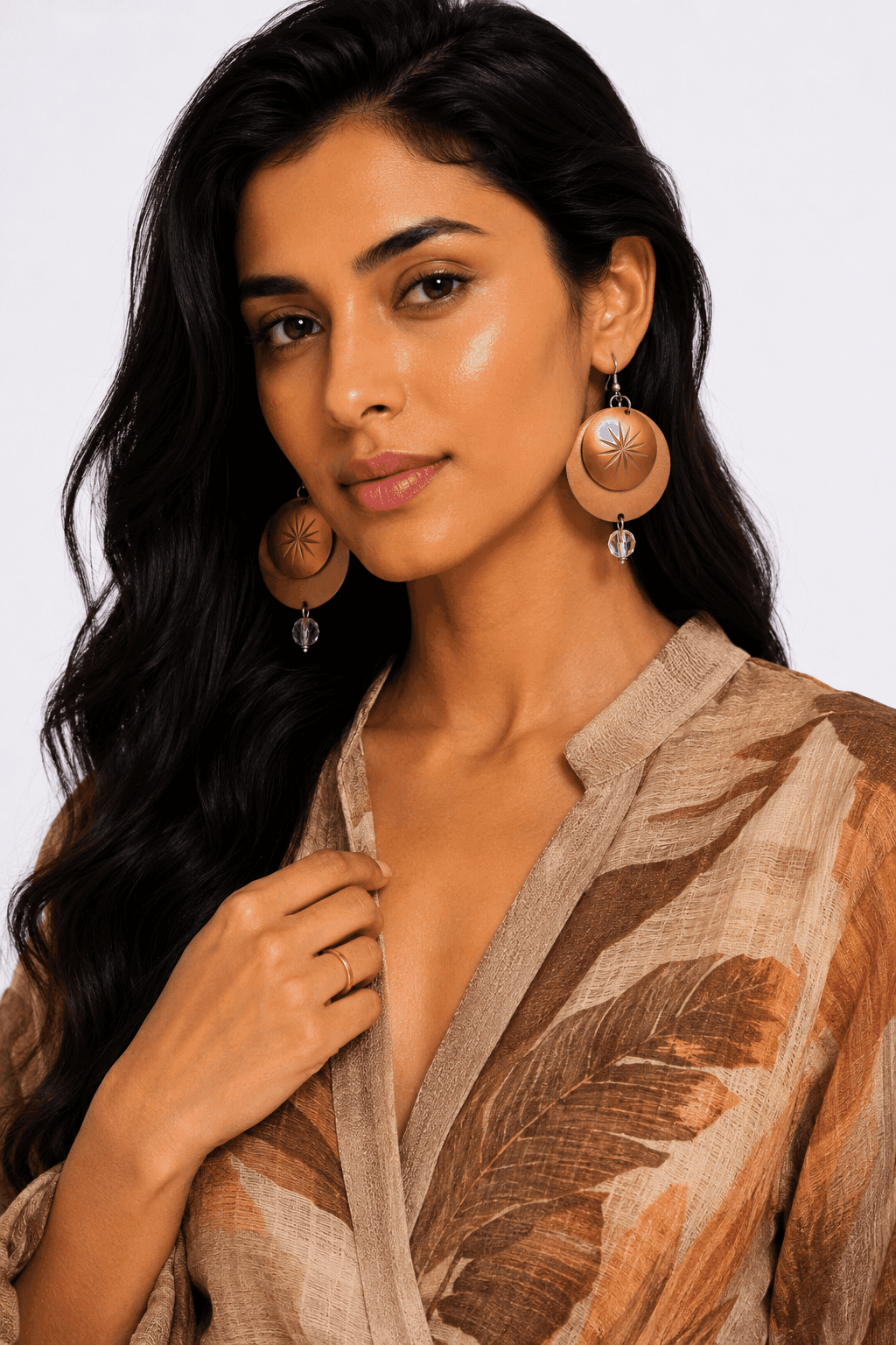 Copper Nova Drop Earrings