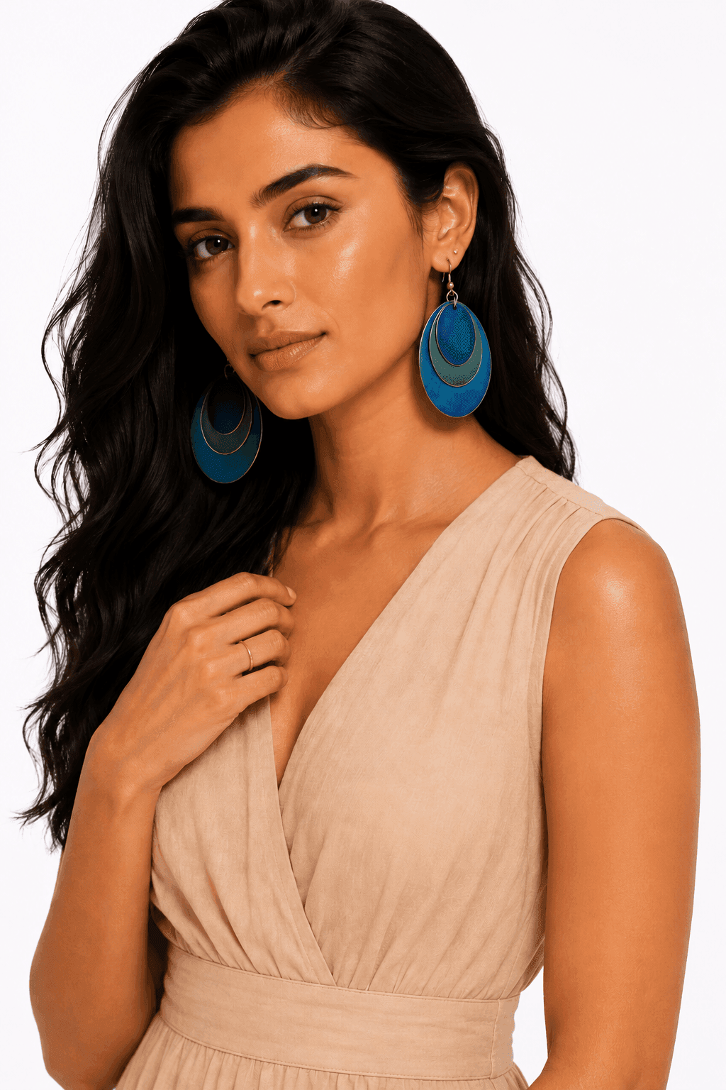 Ocean Cascade Layered Earrings