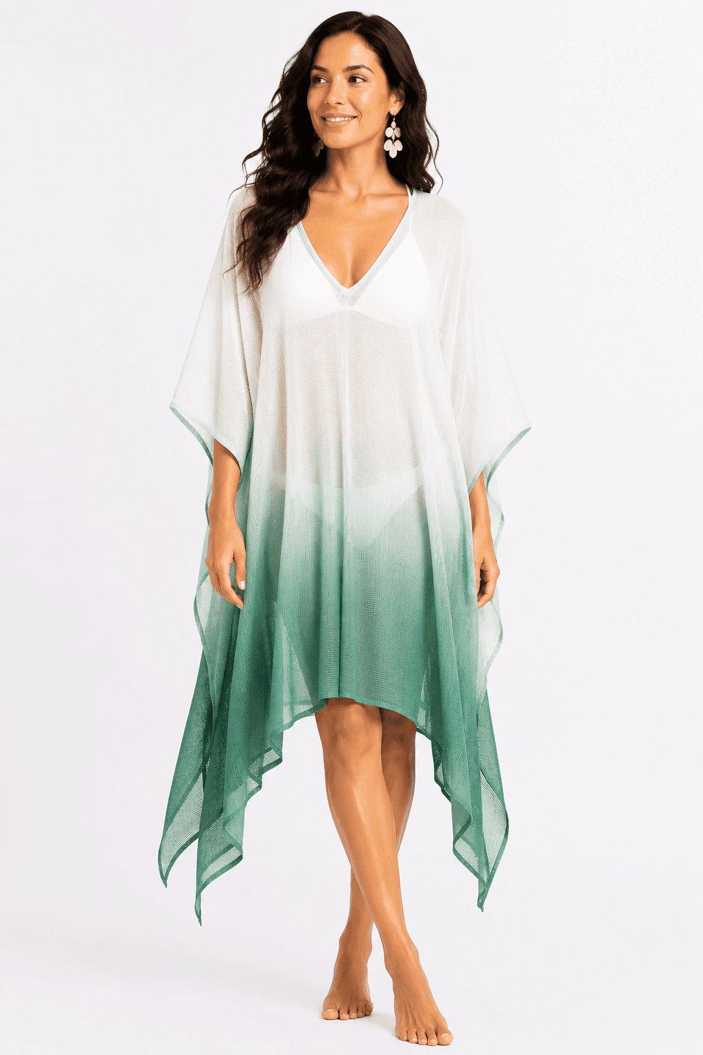 Sea Mist Ombre Cotton Kaftan