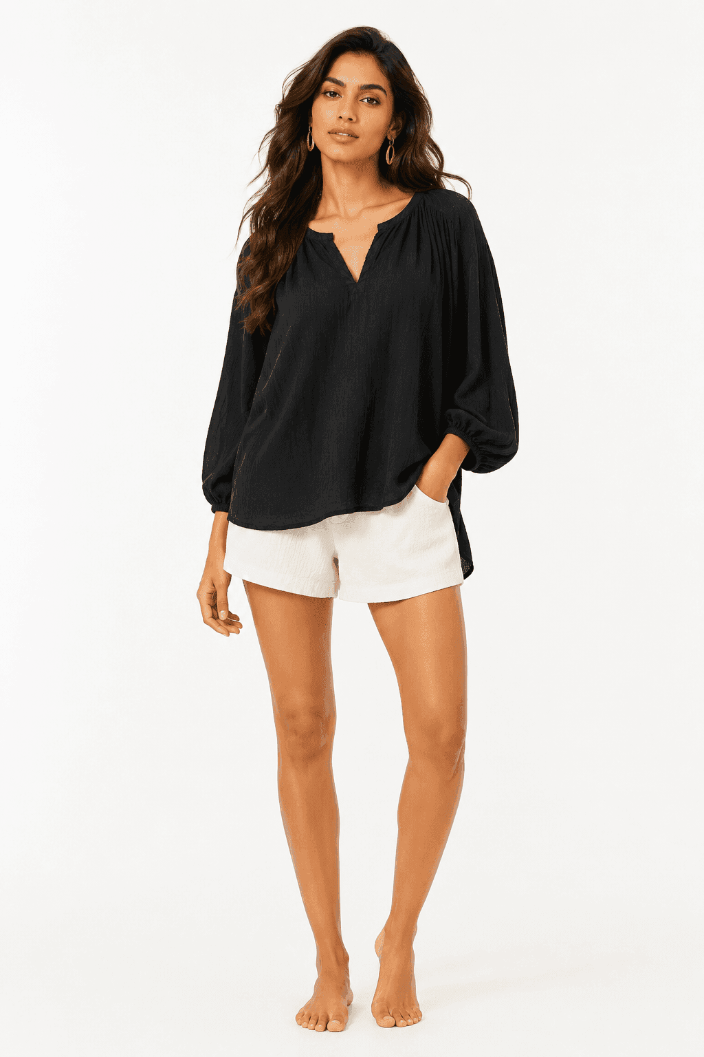 Black Breeze Cotton Tunic