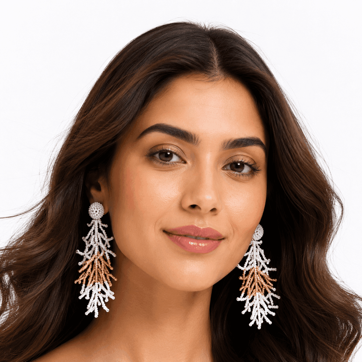 Coral Reef Seed Bead Earrings