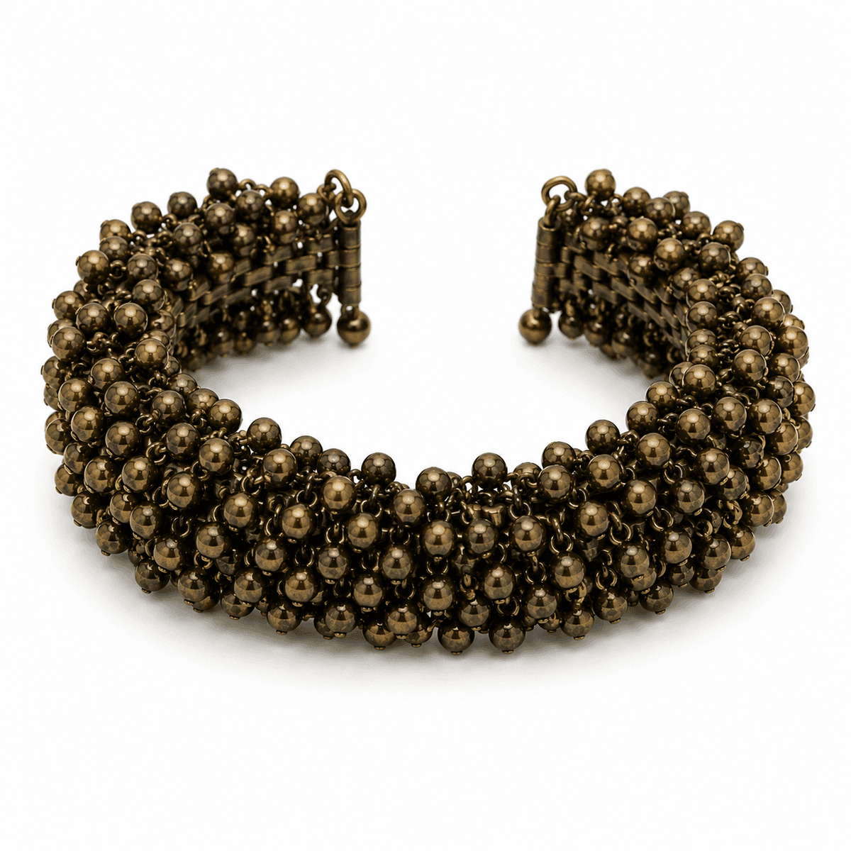 Vintage Brass Cluster Bracelet