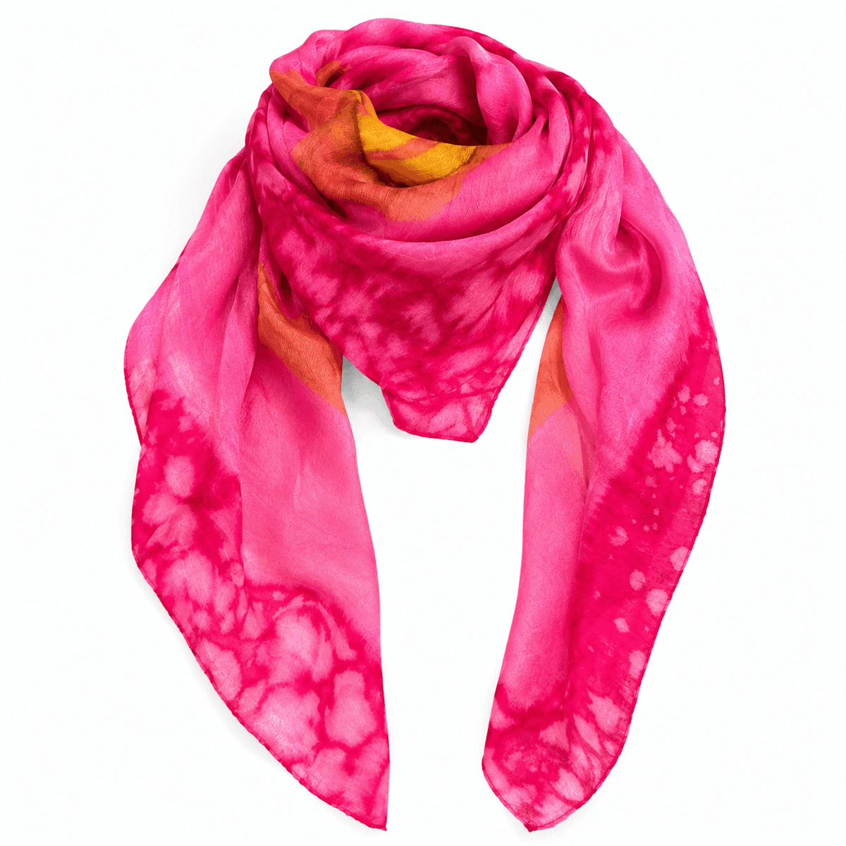 Fuchsia Bloom Silk Scarf