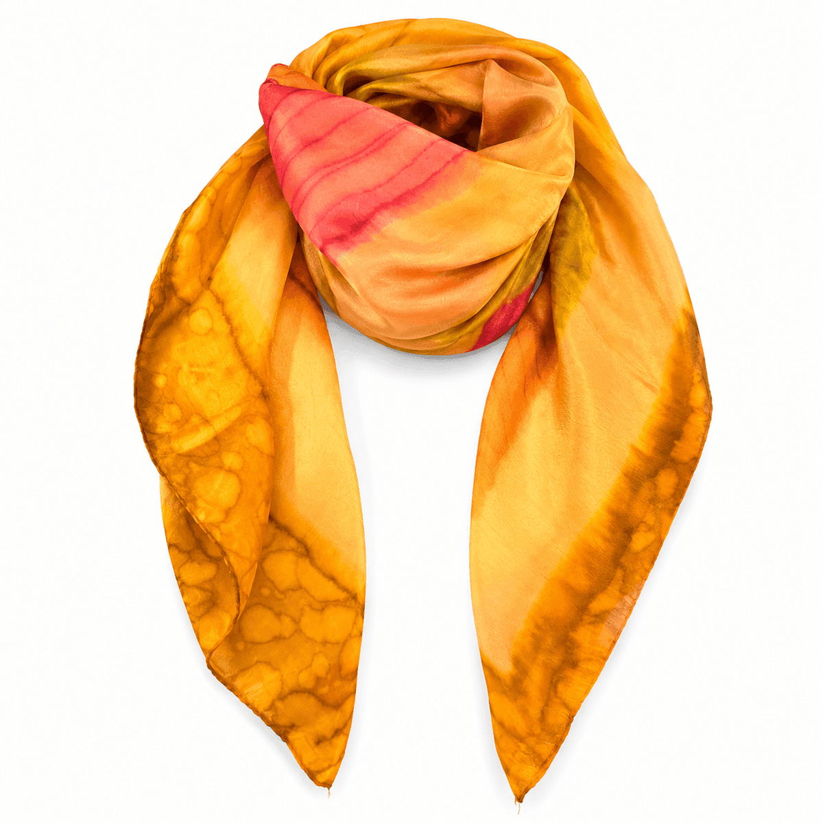 Golden Sunrise Silk Scarf